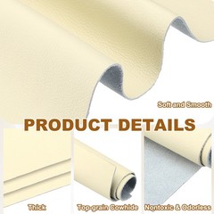 Genuine leather, 20×30 cm, full flower sheets, beige DIY color