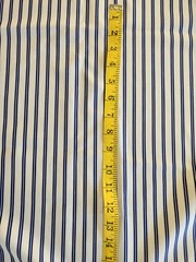 Navy And White Polyester Stripe Blouse Fabric 3 Yards X 66 Inches