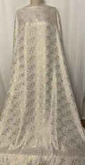 Luxury Silk Gold Lurex Brocade Champagne Tree Motif Fabric By The Yard 44″ Wide