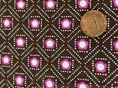 5.7 Yds Jo-Ann Pink Brown Geometric Print Quilting Cotton Fabric 44″W x 208″L