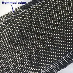 Tela De Fibra De Carbono-2X2 Tejido De Sarga 3KILO 220G 5 Ft X 12” Paquete De 1