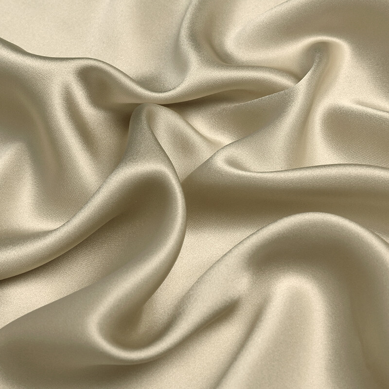Champagne 100% Pure Mulberry Silk Fabric by the Yard