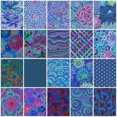 Kaffe Fassett Royal Fat Quarter Fabric Bundle 20 Pieces