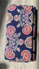 Vintage 60s 70s Translucent Mod Gothic Floral Specialty Fabric 86×45”