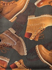 30″ piece Maria Kalinowski Man Cave fabric Kanvas by Benartex – Workboots C5830