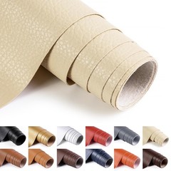 ANMINY Faux Leather Fabric 54″ Wide Vinyl Upholstery Fabric by the Yard 0.7MM Th