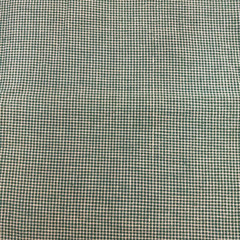 Dark Green Cream Woven Tiny Check Homespun Cottage Core Soft Cotton 1.8 Yard
