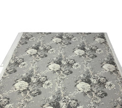 WAVERLY BALLAD BOUQUET PLATINUM GRAY LARGE FLORAL LINEN FABRIC BY YARD 54″W