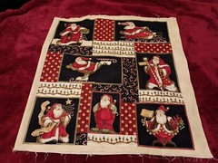 **SALE**Christmas Fabric For Lg. Throw Pillow Quilt Crafts Whimsical Santa
