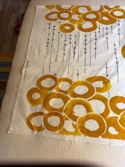 IKEA Maria Vinka 2011 Golden Yellow Flowers Wide Fabric 85.5″ x 59″ + 23″ x 59″