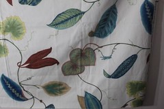 P/Kaufman, Cricket Leaves, Novelty, 57″ W X 36″ L, Color Multi on White