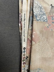 NEW 1999 KONA BAY FABRICS “ORIENTAL/ASIAN FANS” PIECE OF FABRIC 2 YDS. X44″ WIDE