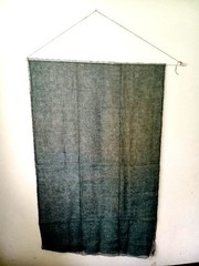 Antique Japanese Kaya Hemp Fabric Deep Green 90x290cm Boro Textile Remake
