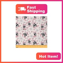 Manfei Cowgirl Fabric Pink Beige 1 Yard