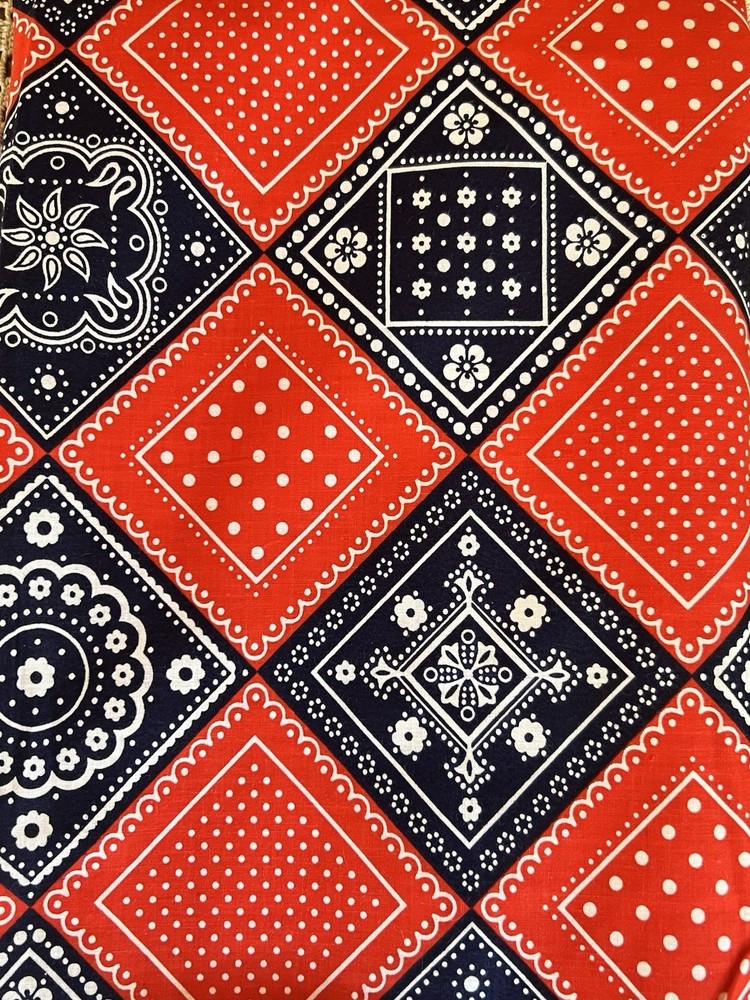 Vintage VIP Cranston Handkerchief Cotton Cheater Quilting Fabric Sewing 2 YARDS+