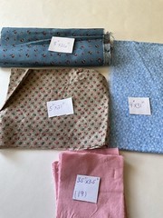 Quilting Sewing Crafts Fabric Lot Paisley Floral Solid Blue Pink Roses Cotton
