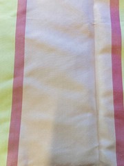 Kravet Coutoure Pink & Yellow Pastel Candy Stipe Duoioni Silk Fabric 10. 5 yrds.