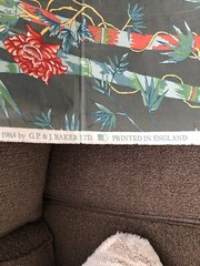 Vintage 1984 G P & J Baker Polished Cotton Floral Chintz Fabric 44″ x 56″ Tree