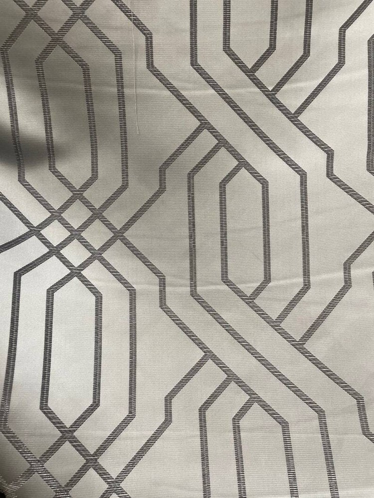 Jacquard Geometrical Black and Slate Grey 58″ Sold by the yard