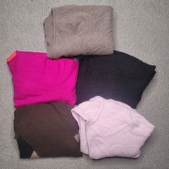 5pc CASHMERE Sweaters Tops Lot Crafts Cutter Flaws Holes Upcycle Fabric DIY