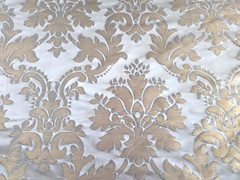 Luxury Gold Metallic Damask Designer Upholstery Fabric 4.5 yards