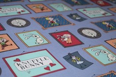 Organic Cotton KNUFFLE BUNNY Fabric FAT QUARTER FQ Mo Willems BOOKS Book Library