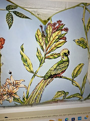 Thibaut Copa Cabana Floral & Birds Cotton Sateen White Fabric Rare Retired BTY