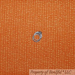 BonEful Fabric FQ Cotton Quilt Orange Tonal Dot Stripe Calico Kid Pumpkin Print