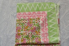 NO TARRIF CHARGES 100%✅ZK_164 Hand Block Floral Print 100%Cotton 5 Yard Fabric