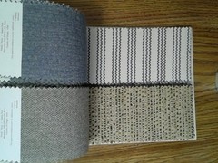 Fabric Sample Book Swatches – Blues, Greens 7.5″ x 3.5″ – 61 pcs. Stripes Checks