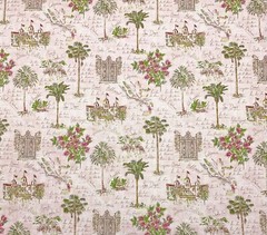 WAVERLY SUNSET BOULEVARD BLUSH PINK CALIFORNIA TOILE COTTON FABRIC BY YARD 54″W