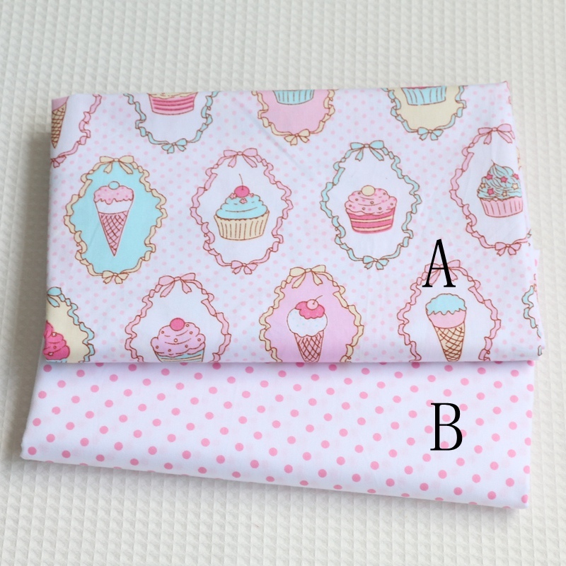 50cm*160CM Fasion Ice cream 100%cotton fabric Quilting Clothes Bedding SewingA68