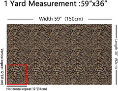 Leopard Print Flannel Fabric by the Yard Black Brown Cheetah Upholstery Fabric W