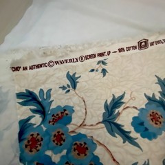 Waverly Vintage Floral Fabric 100% Cotton Made in USA 1.5 yards 56″ wide