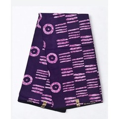 African Fabric/ Ankara – Shades of Purple ‘Evening Proverbs’, YARD or WHOLESALE