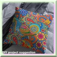 Retro Paisley Floral Waterproof Fabric for DIY Projects
