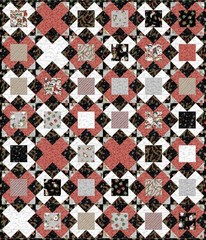 Wilmington Prints – Merry Gnome-Ments – Diagonal Stripe – Black, Fabric BTY