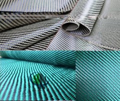 Aramid Carbon Fiber Blended Fabric Cloth Red/Yellow/Blue/Green/Purple/Grey Black