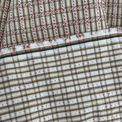Woven Check Fabric Yardage Stripe Border Rustic Farmhouse Textile Decor 55×1 Yd