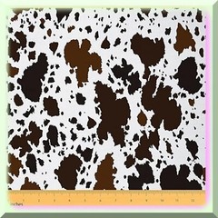 Brown and White Cowhide Fabric 3 Yards