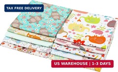 Craftido -25 Options- 100% Cotton Quilting Fabric Bundles 10pcs Fat Quarters 18″