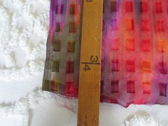 5059. Jo-Ann MULTICOLOR SHEER Metallic POLYESTER FABRIC – 57″ x 3/4 yd.