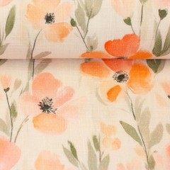 1m x 1,44m Cotton Muslin Fleur Double Gauze Apricot
