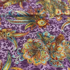 Robert Kauman Culture Club Passage To India Floral Cotton Quilting Fabric 18×44