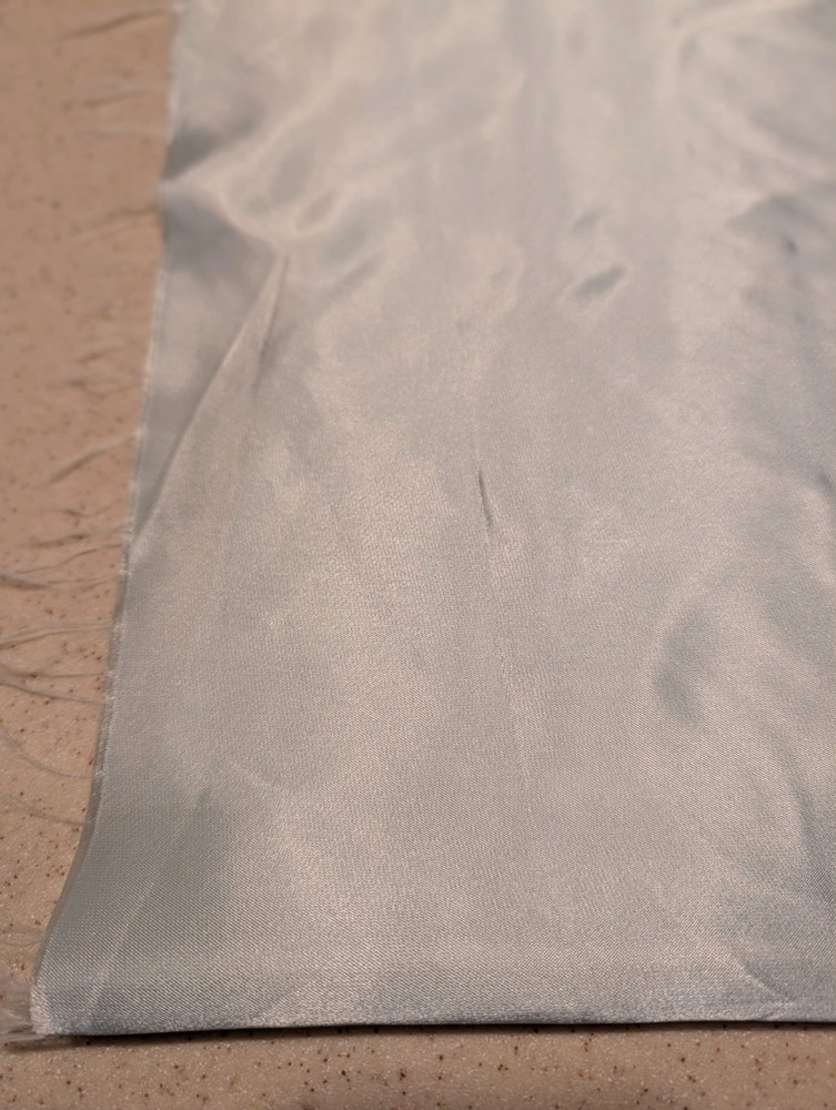 Gorgeous vintage ice blue satin fabric 9 yards & 3/4 x 60″ wide