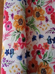 1 M X 1.50 M Cotton Jersey Colorful Flowers Fabric