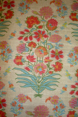 3.5 yds Pindler Fabric Asha Blossom Floral Linen Cotton Upholstery 54″x 126″ btp