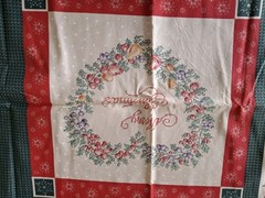 Faye Burgos Marcus Brothers Fabric Panel, Cut & Sew Christmas Quilt Block
