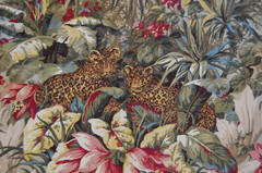 New Unused Raymond Waites “Vintage Jungle” Fabric, 1.8 Yards