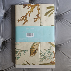Waverly Inspirations 100% Cotton Duck Fabric 2 Yards Coastal Coral Sea Shell Spa